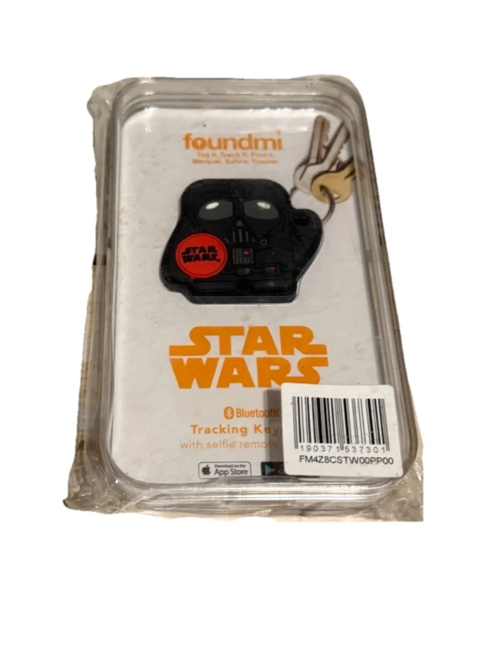 NEW Foundmi Star Wars Tracking Keychain Disney Darth Vader